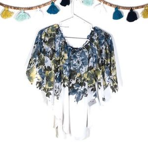 BCX sheer floral top